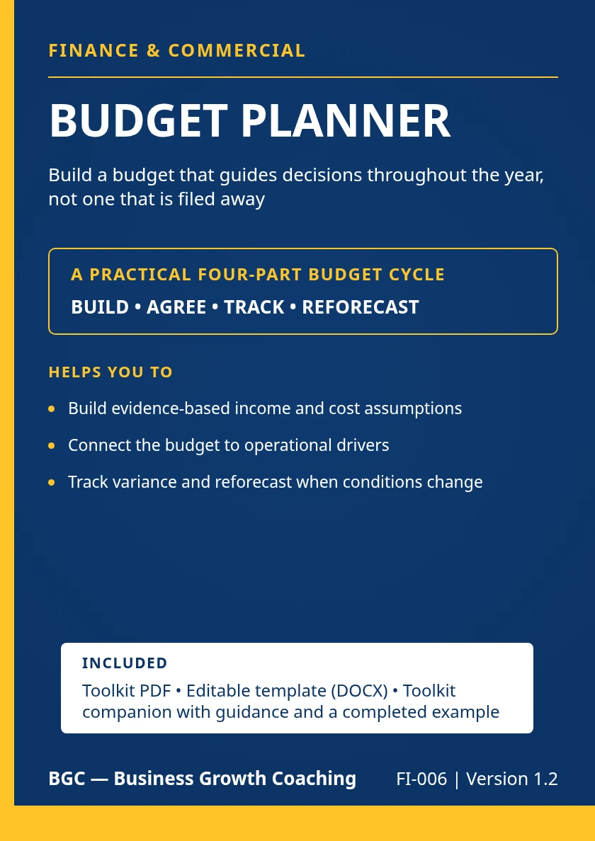 Budget Planner front cover