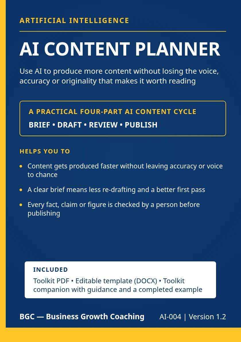 AI Content Planner front cover