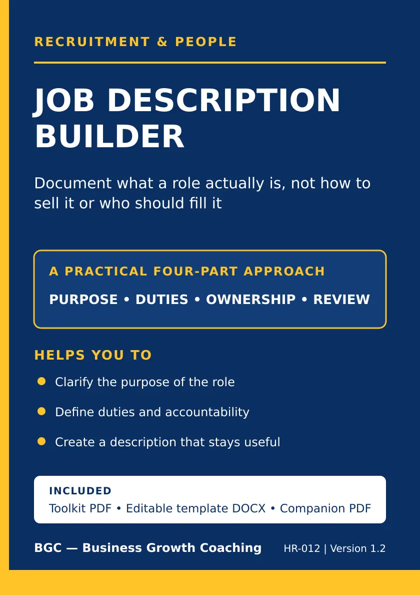 Job Description Builder toolkit front cover