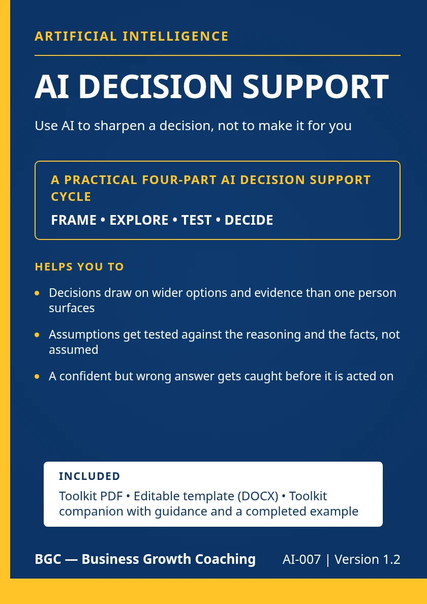 AI Decision Support front cover