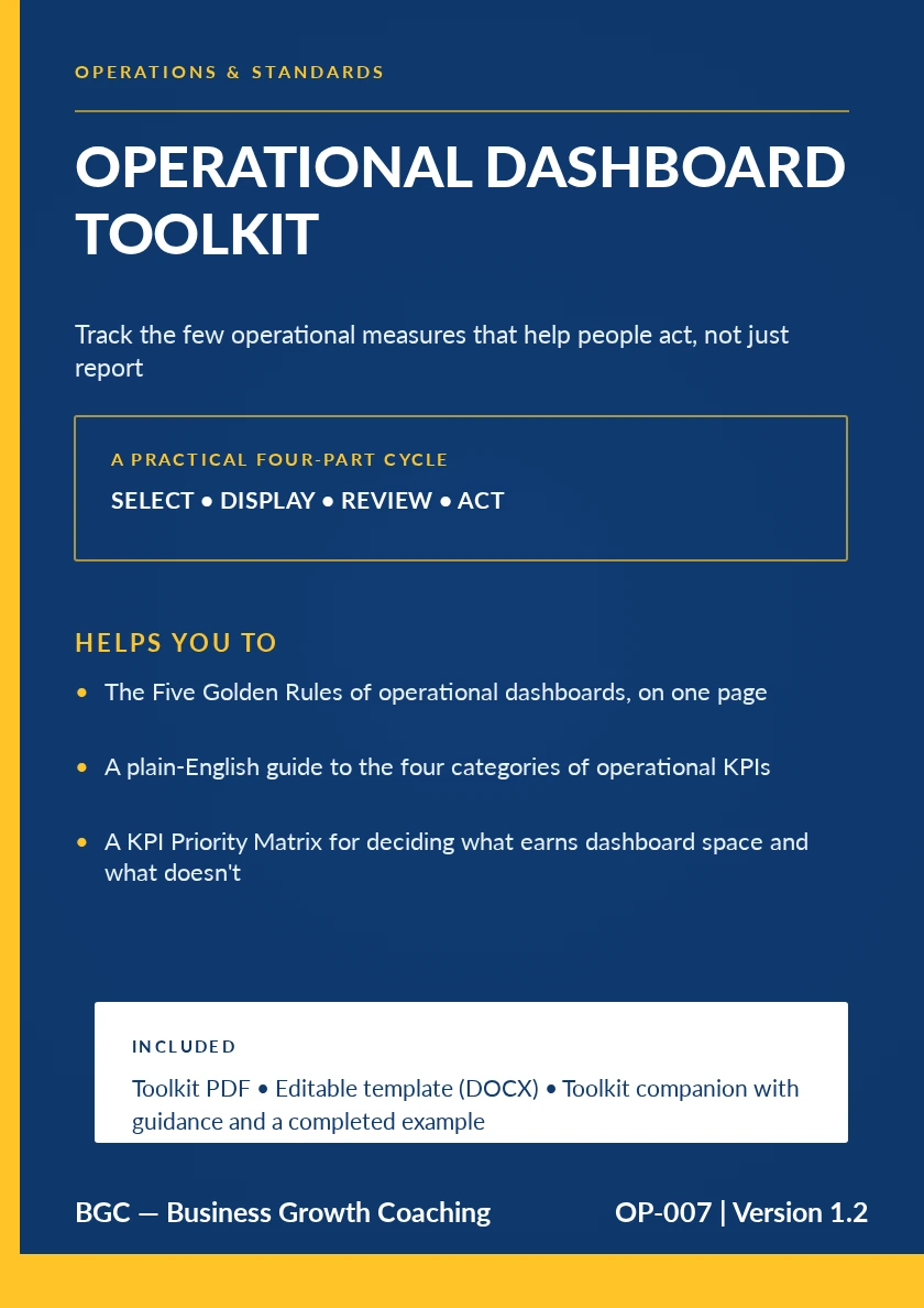 Operational Dashboard Toolkit front cover