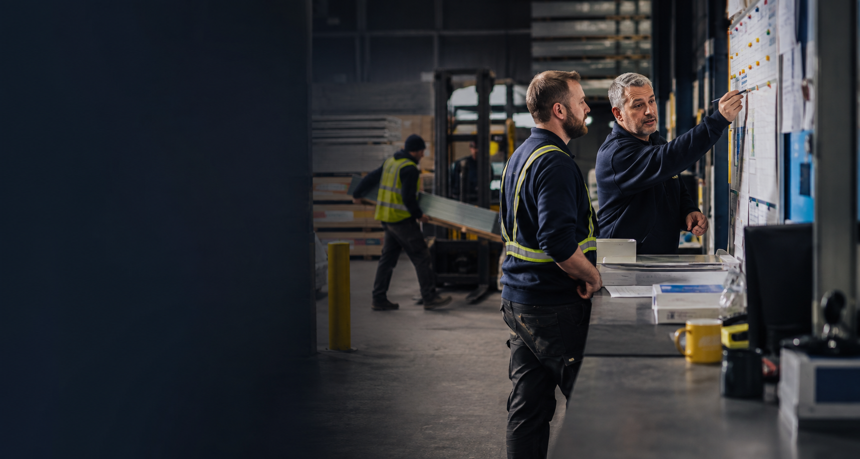 A trade merchant team using a short daily control board to prevent everyday branch standards from drifting.